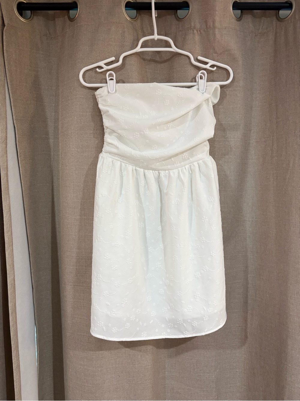 Amazon Strapless White Eyelet Sundress